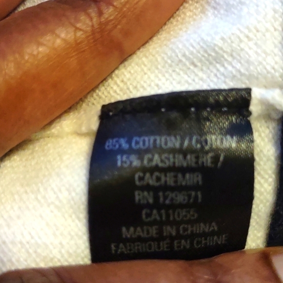 360 Cashmere Striped Crew Neck Sweater Size Medium - Picture 6 of 7